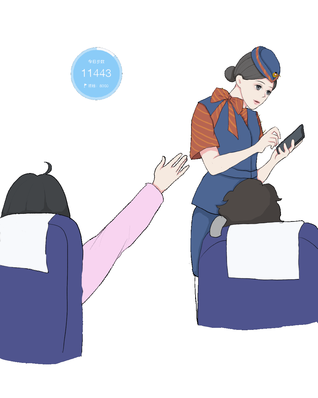 列车乘务员们的“AB面”，有点可爱休闲区蓝鸢梦想 - Www.slyday.coM