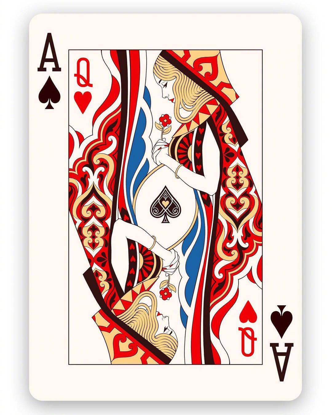 扑克牌创意插画设计 :mahdieh.farhadkiaei