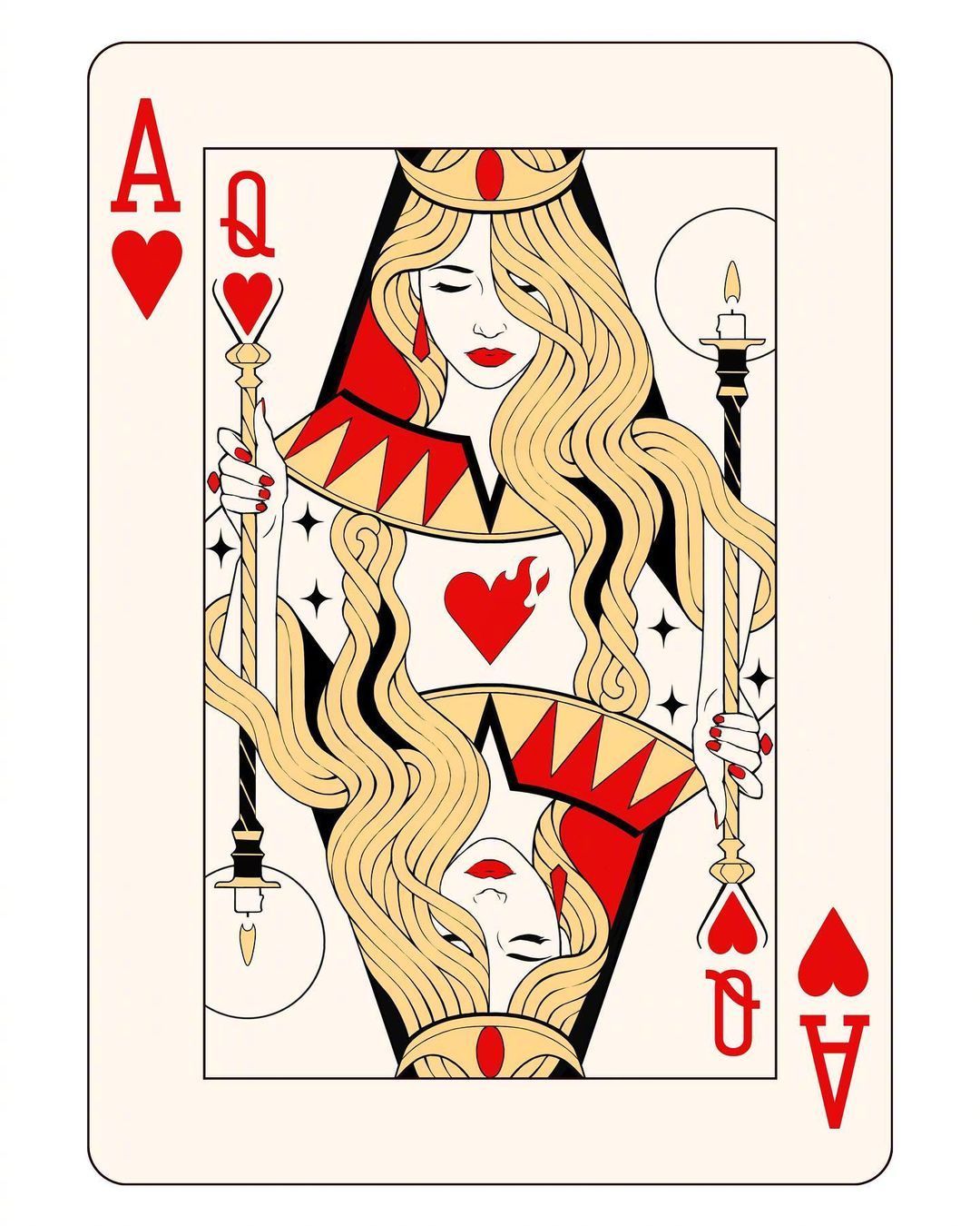 扑克牌创意插画设计 :mahdieh.farhadkiaei