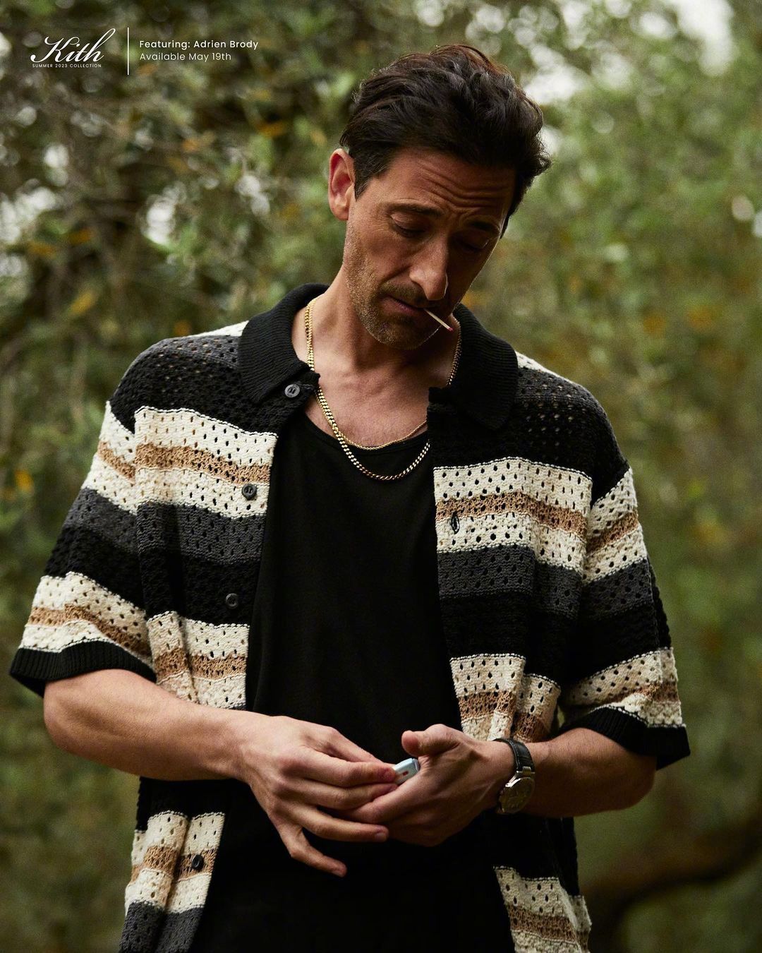 奥斯卡影帝阿德里安-布劳迪为kith 2023 summer系列拍摄广告