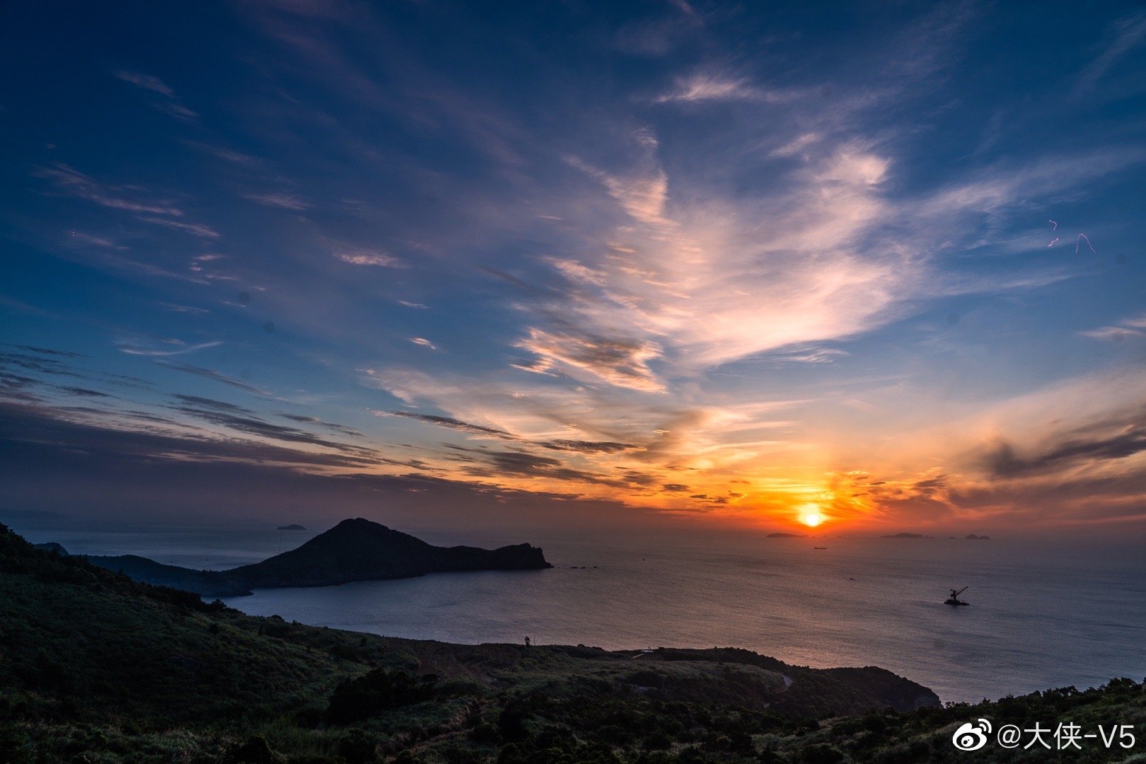 来嵛山岛怎么可能错过海上日出, 到达的前一天晚上……_高清图集_新浪