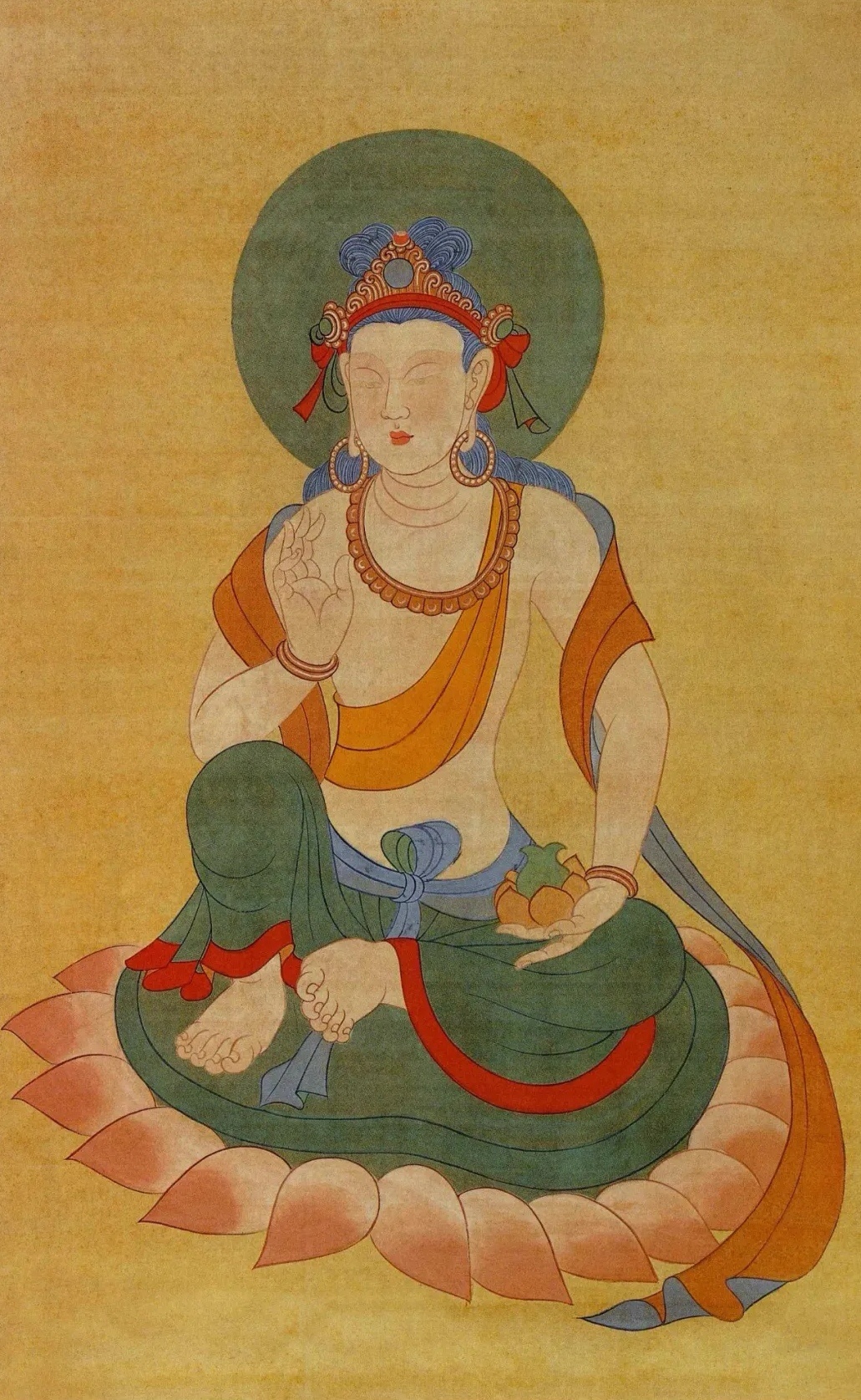 张大千临摹敦煌佛像