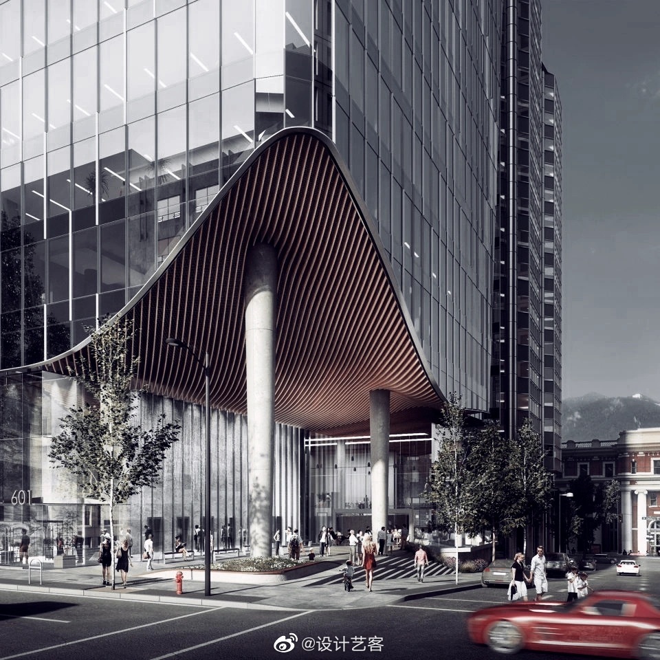 建筑入口设计,内凹型的空间处理. ……_高清图集_新浪网