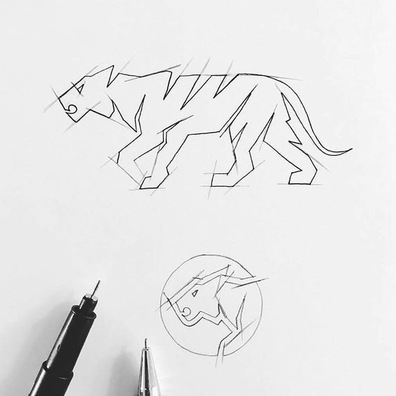 logo设计手稿优秀的背后是不断重复去尝试