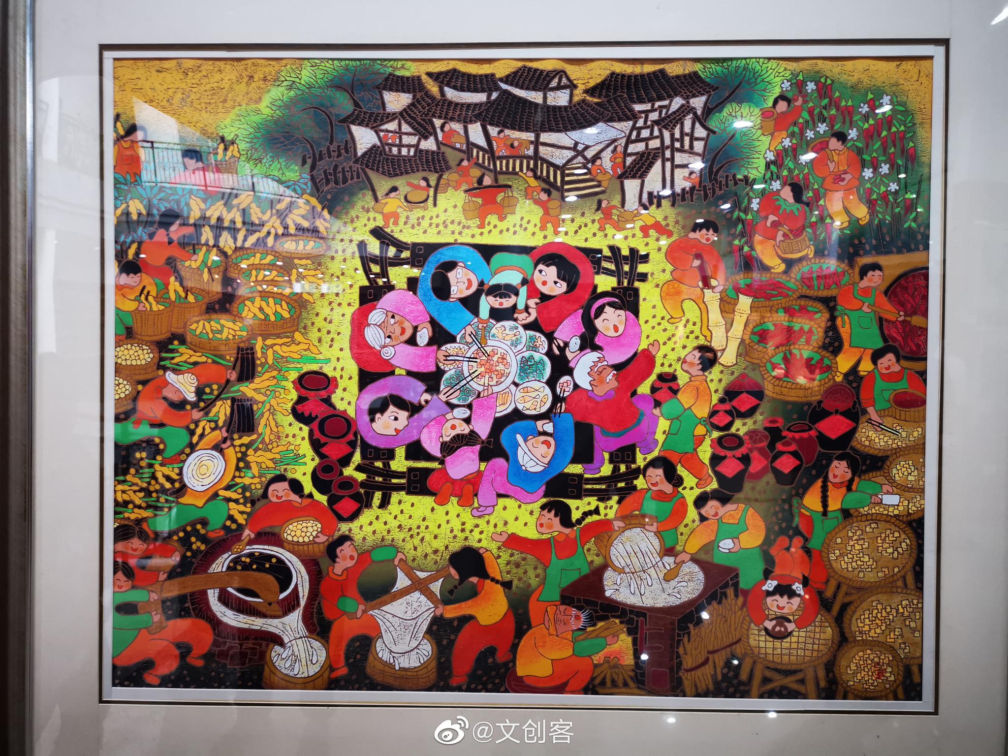 綦江版画源于明清年间的木板年画,作品取材于农民生产生活实践