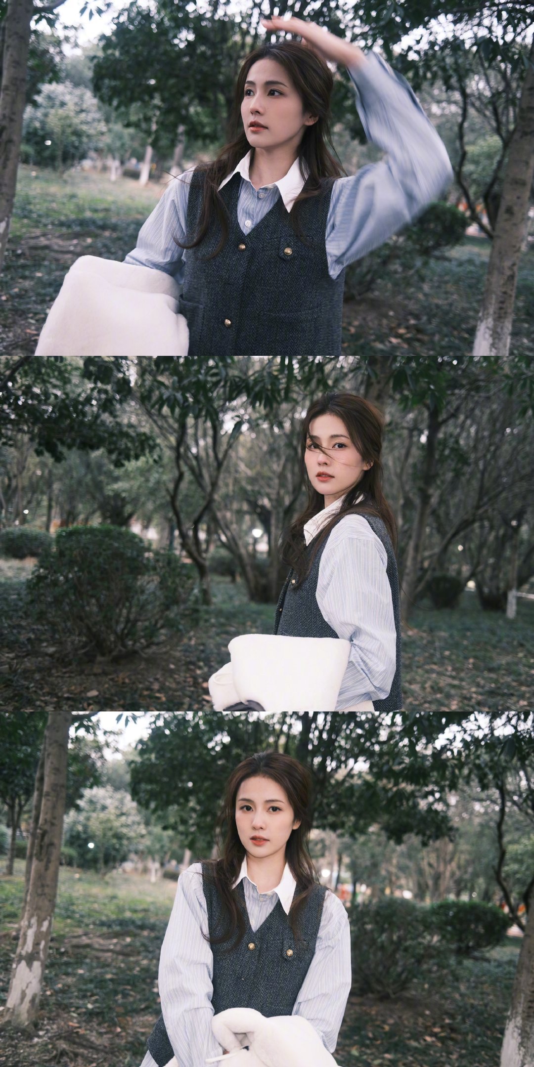 白鹿做模特时期的旧照,扎着丸子头可爱又清纯,肉嘟嘟的好可爱!