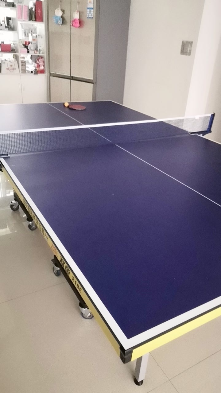 客厅摆放一张乒乓球桌,就是这么爱运动