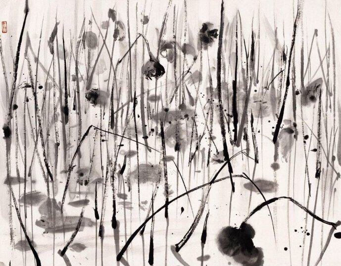 吴冠中笔下的残荷之美