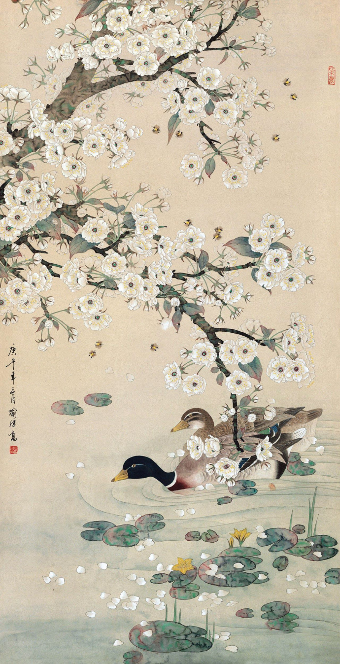 竹外桃花三两枝春江水暖鸭先知