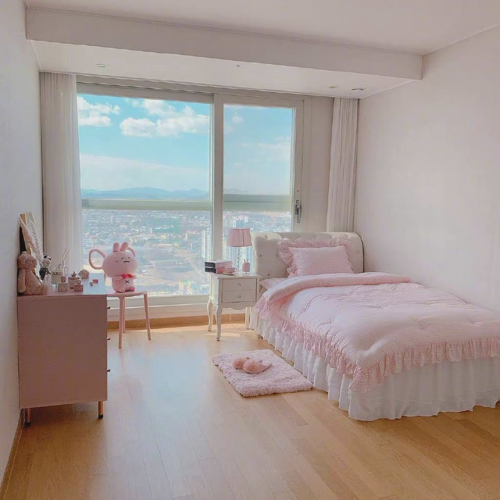 精致女孩的粉色oneroom布置