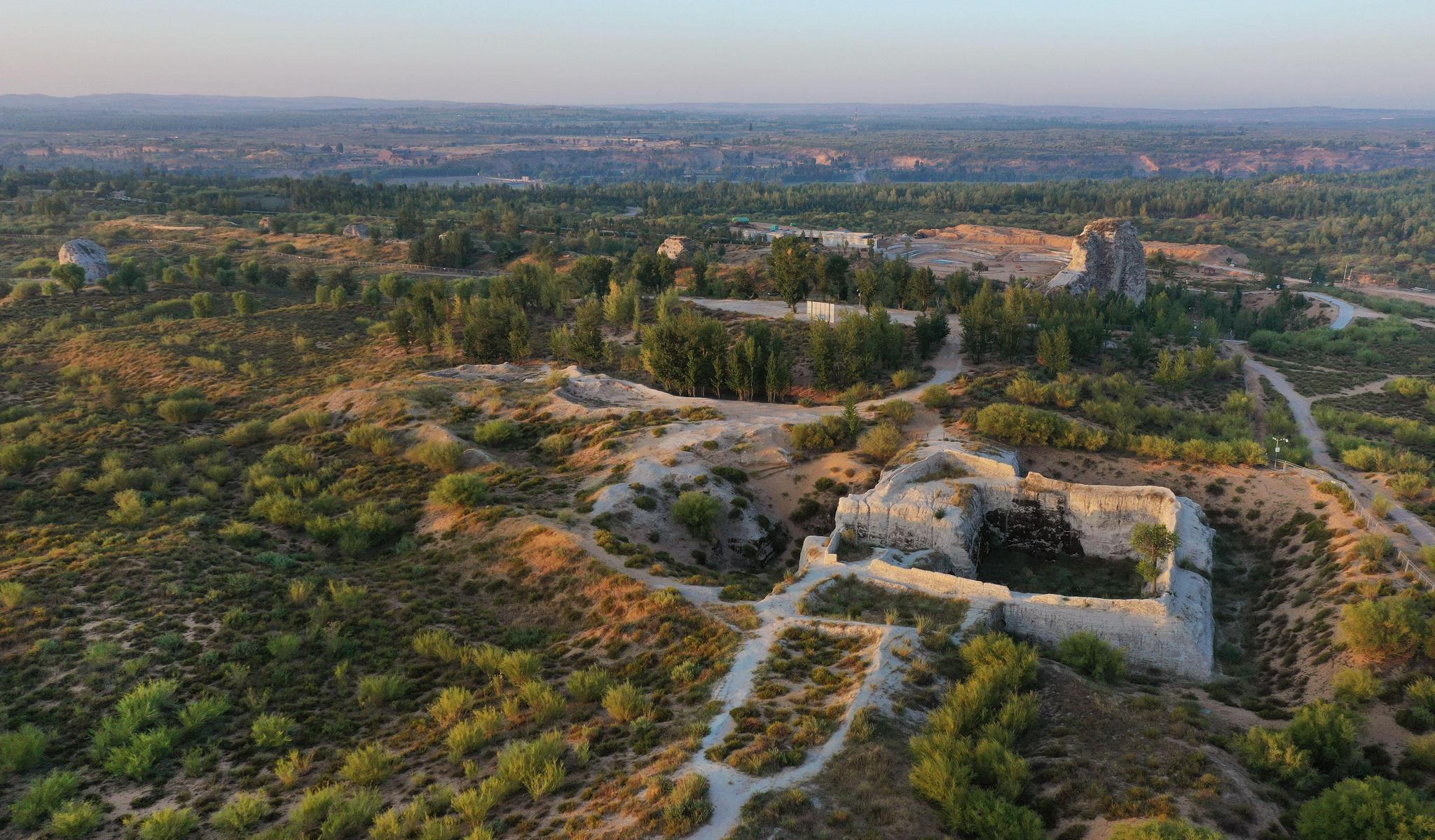 (环境)绿意盎然统万城