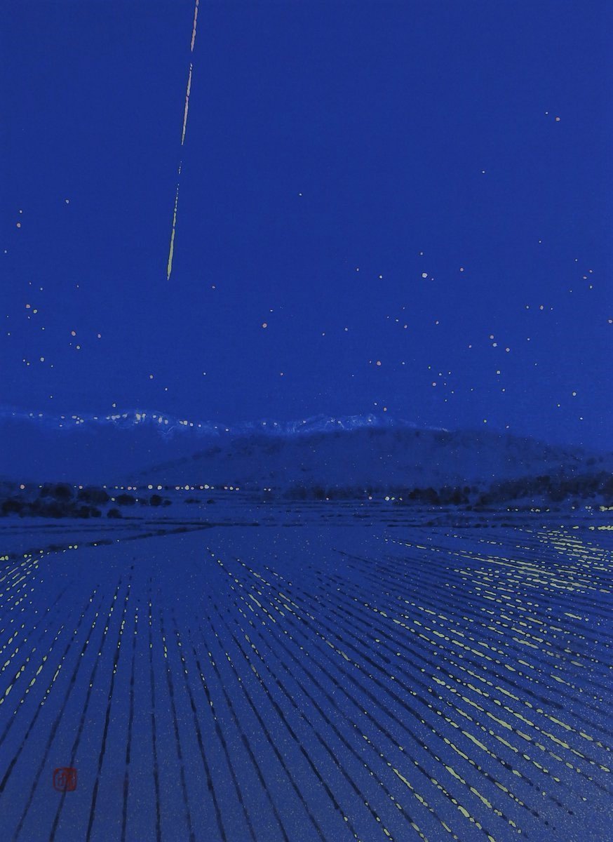 夜阑人静,月影温柔 图.画家 斉藤和