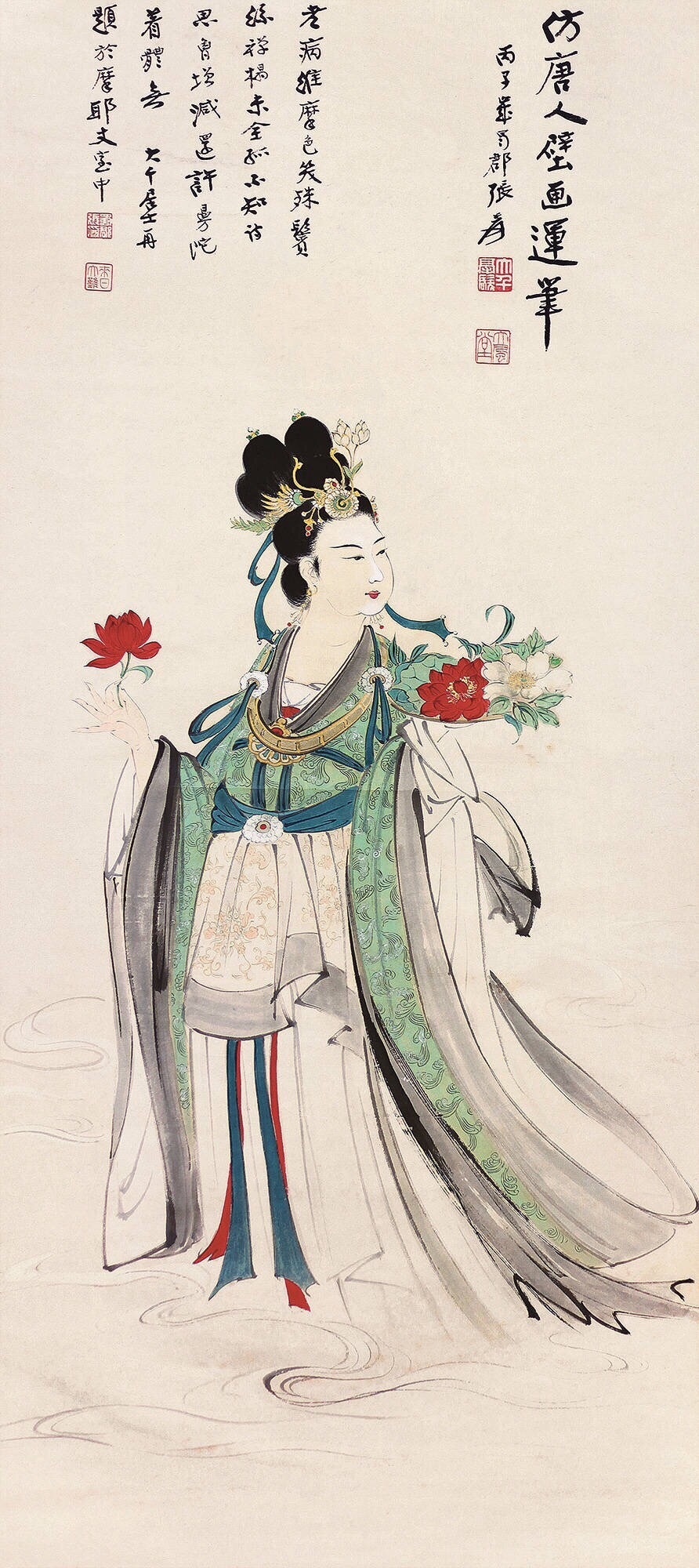 张大千的仕女图