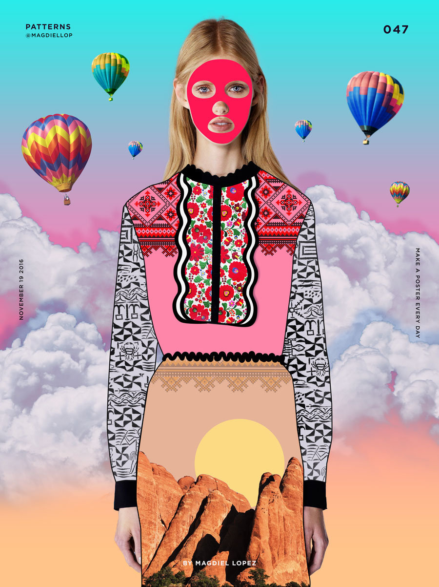 magdiel lopez 超现实主义人物海报设计,很有个性!