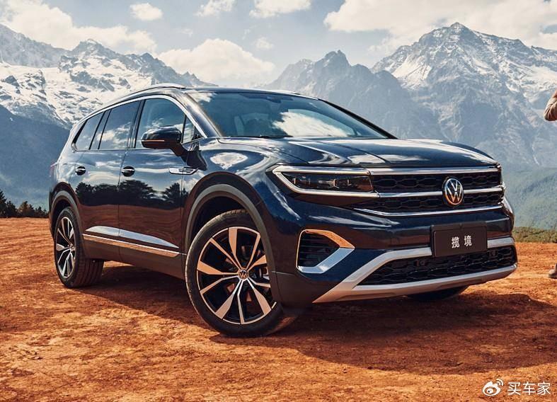 一汽-大众揽境是这四款车型中售价最高的一款,拥有最大的车身尺寸.
