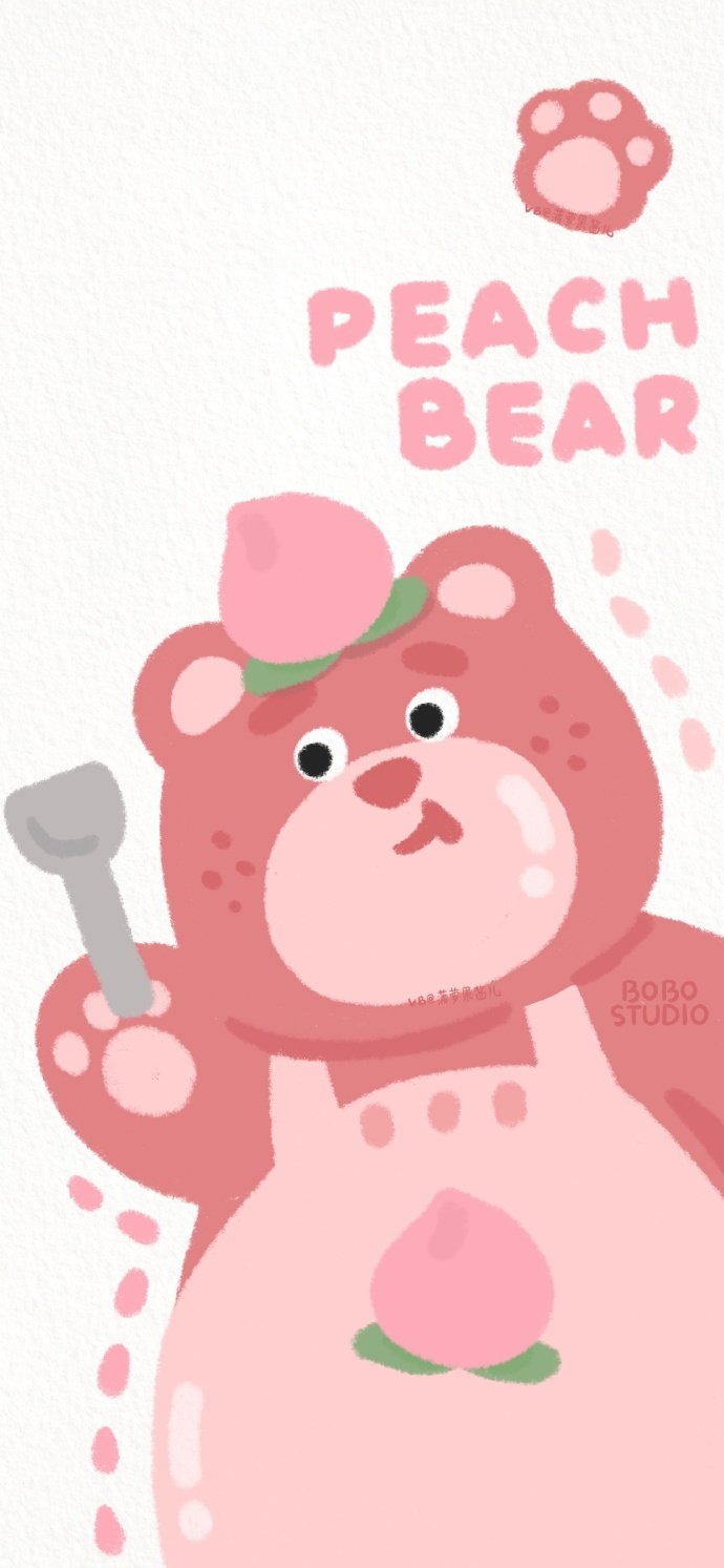 桃子熊壁纸来啦cr菠萝果酱儿
