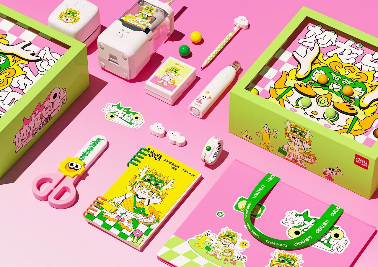 造物起异×得力文具|交互包装 新年礼盒 by 造物起异包装设计|造物