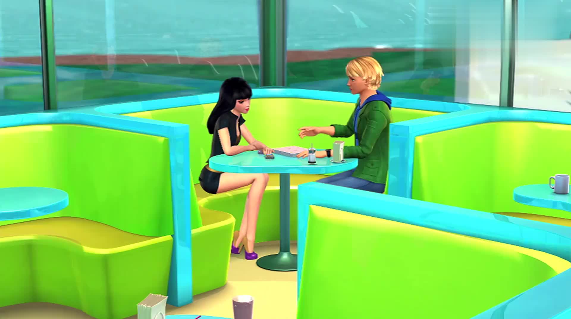 芭比:拉奎尔拉着肯练台词,这些被芭比朋友看见,拉奎尔差点得逞