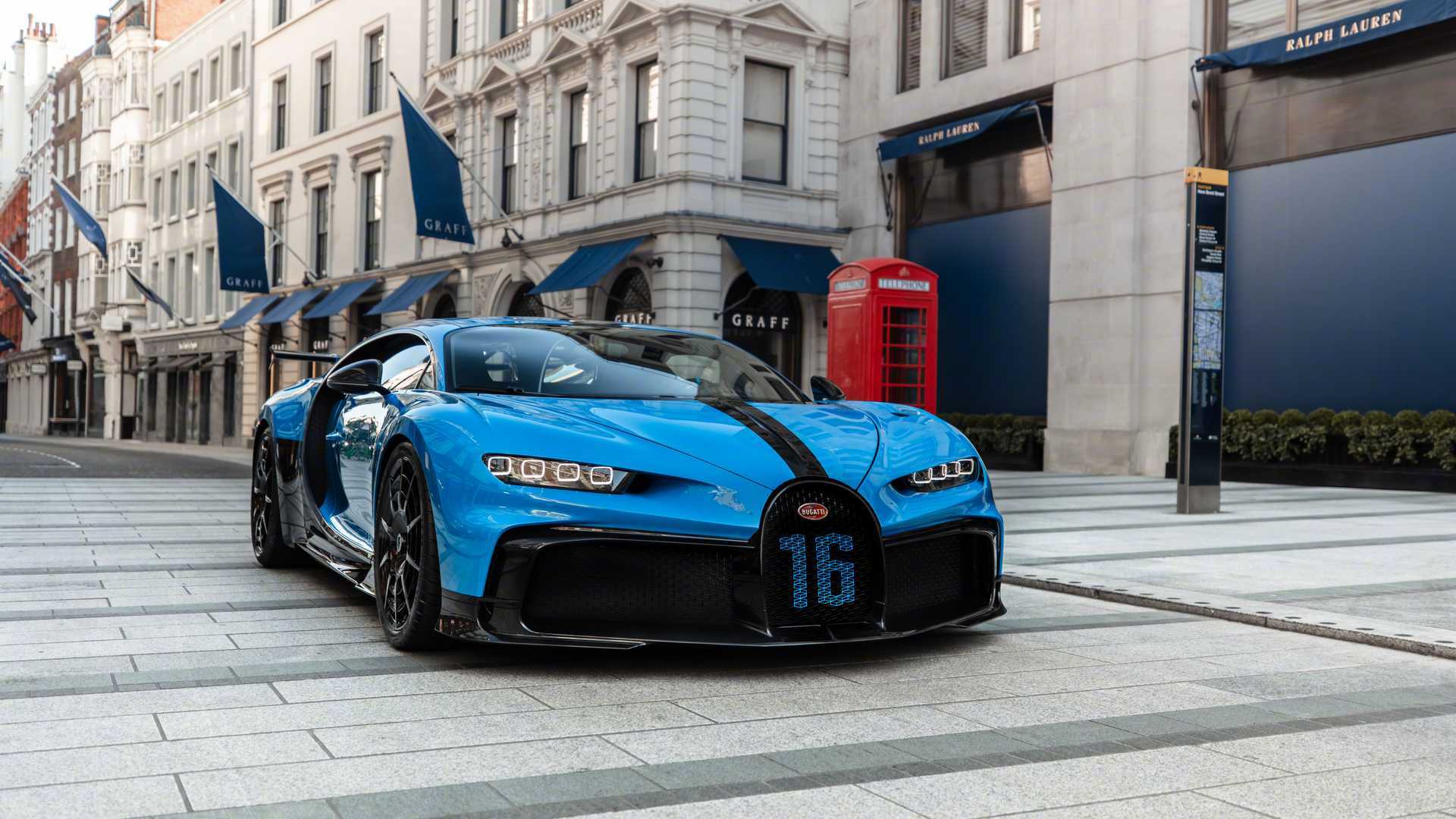 布加迪bugatti chiron pur sport shown in london