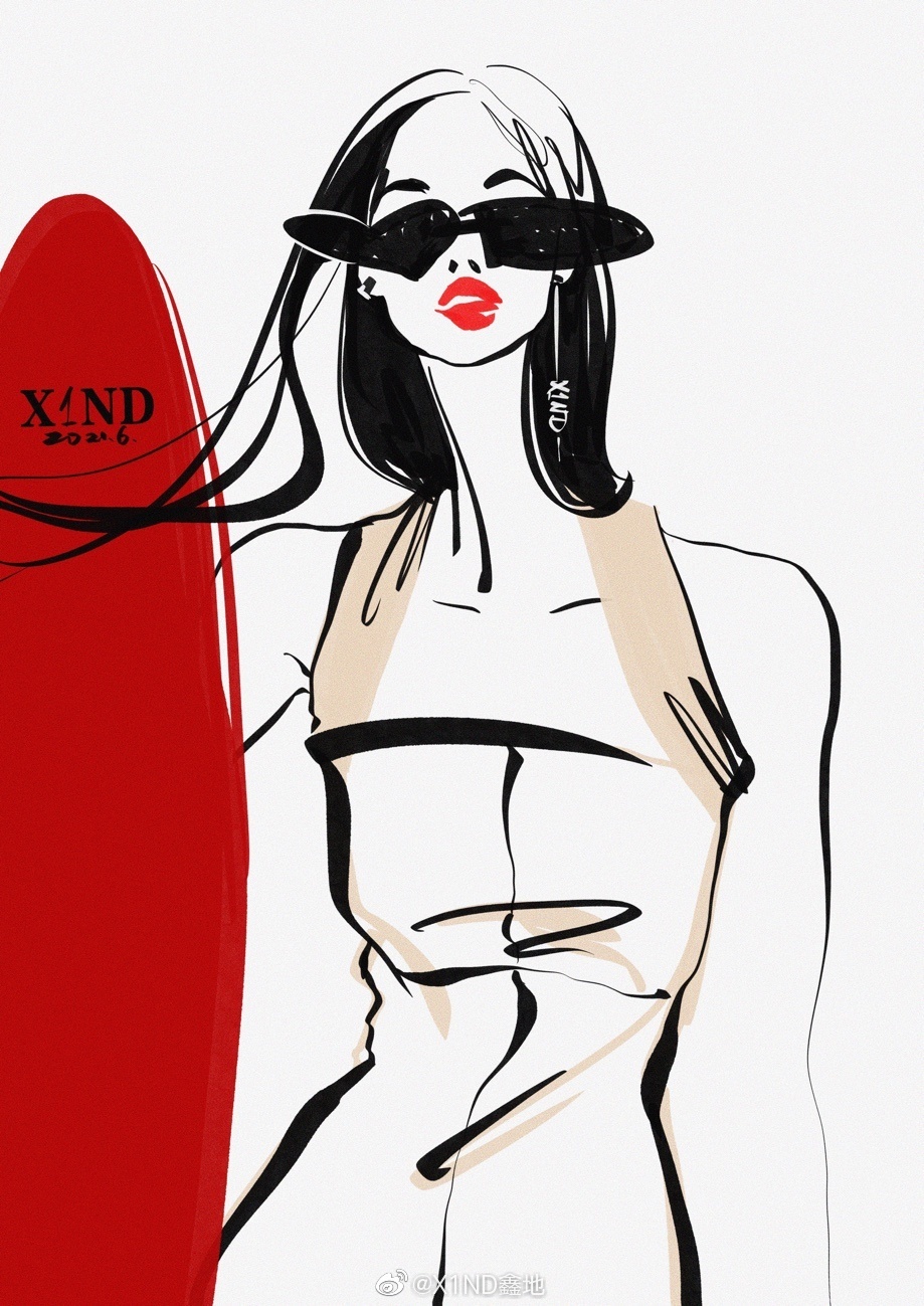 这组时尚插画,或许可以给你一些穿搭的启发哟