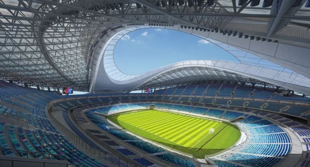 翔安新体育中心i标段成功实施钢结构首吊!