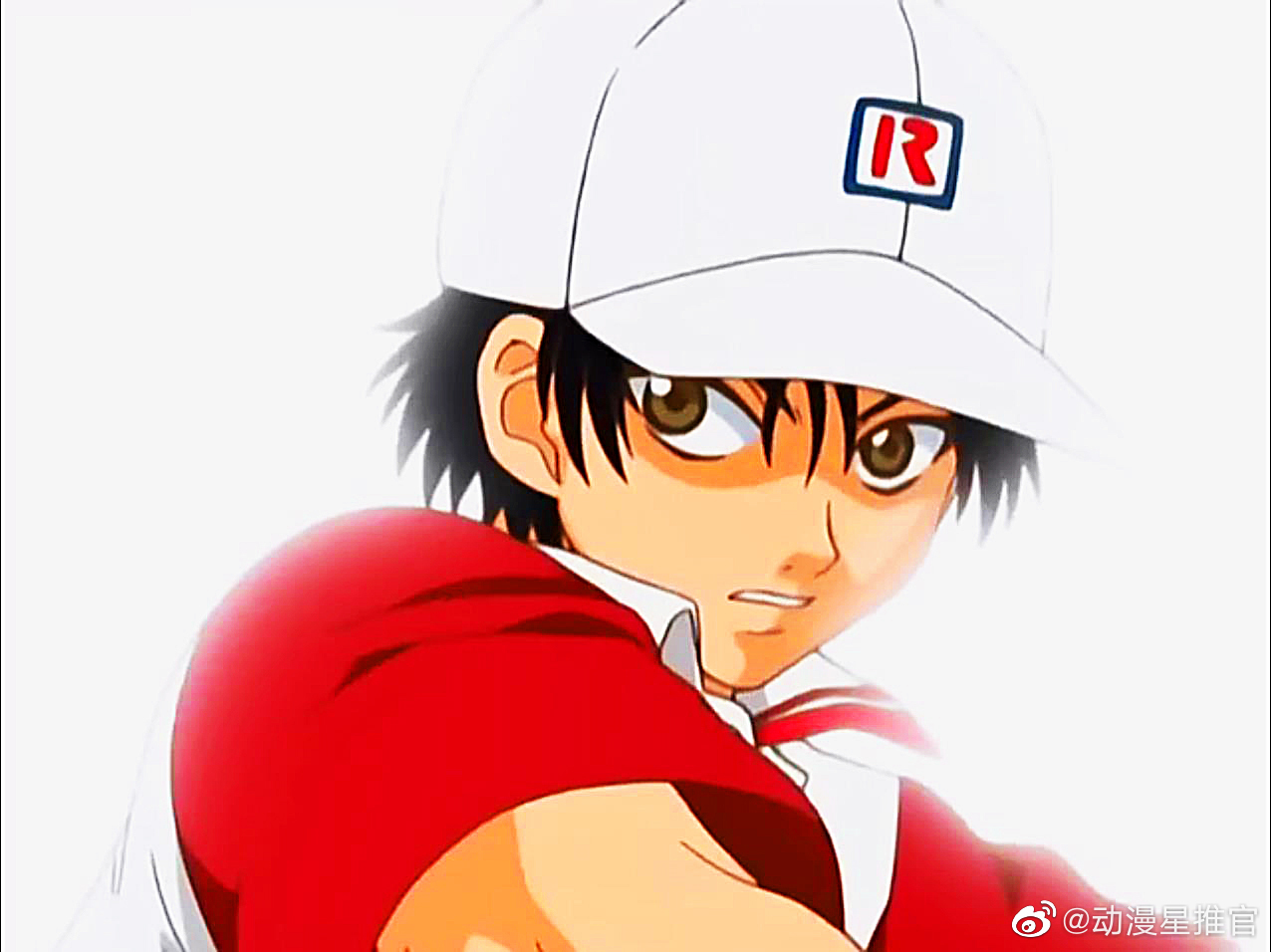 越前龙马,自截图眼神绝对犀利像不像网坛名将费天王