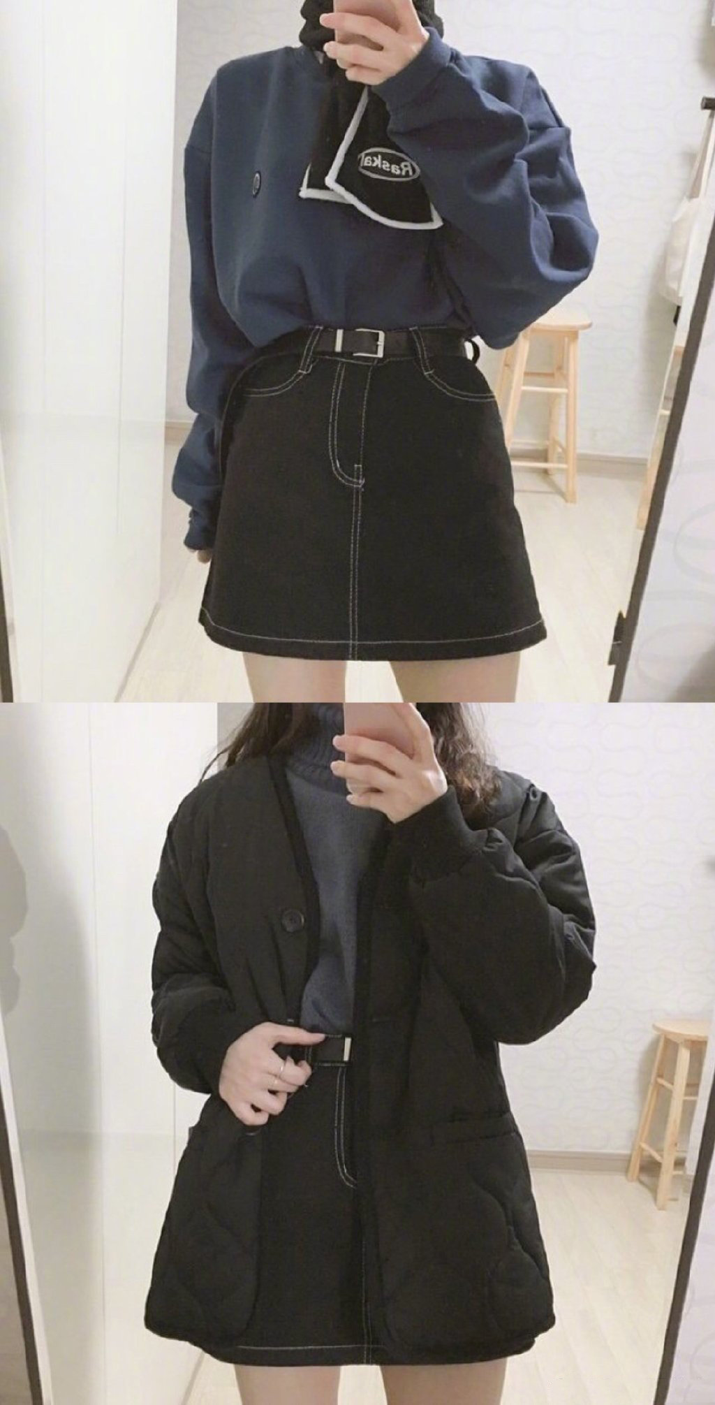 娇小女生的青春学生风穿搭,温柔度max.