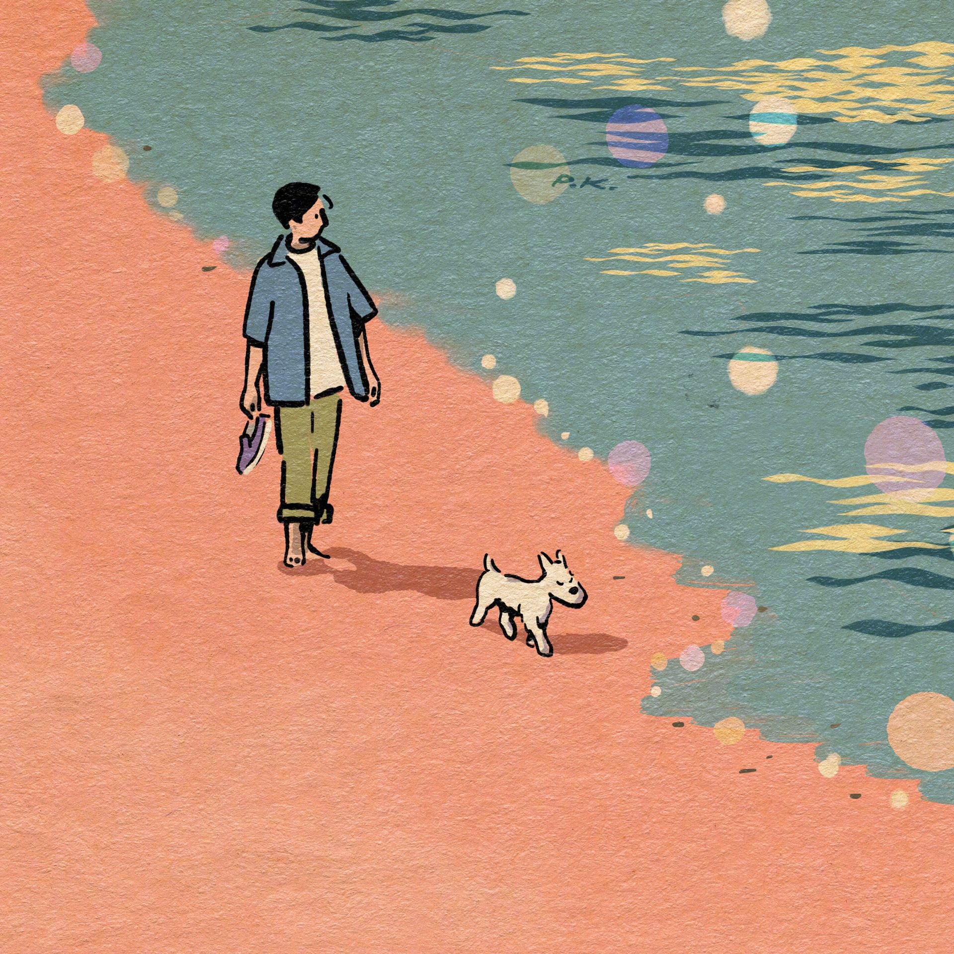 来自插画师 pkpkppk 67惬意温柔的绘画作品欣赏!