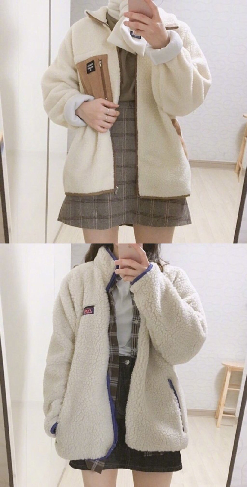 娇小女生的青春学生风穿搭,温柔度max.