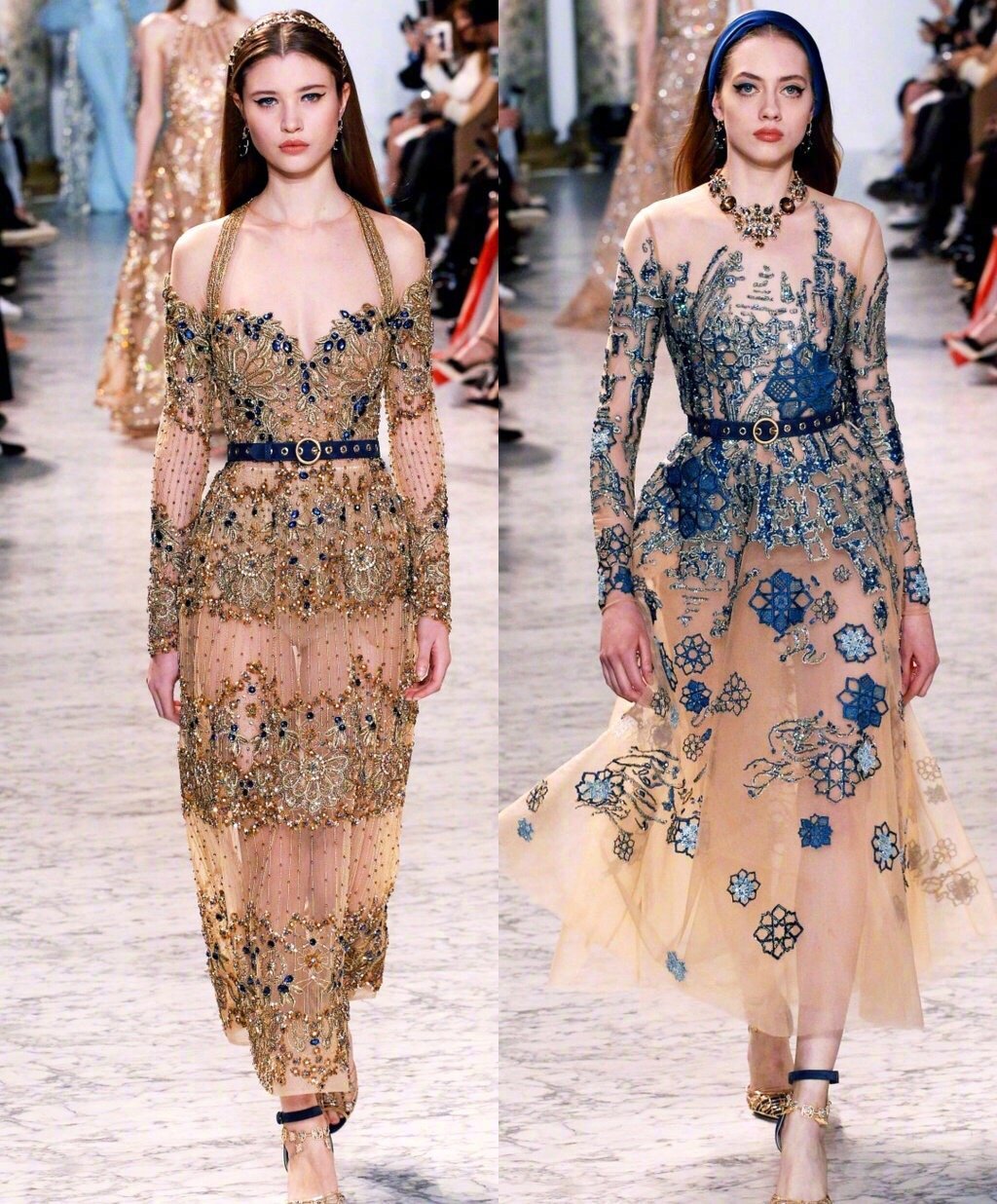 elie saab 的名媛礼服合集,重工蕾丝欧根纱,奢华到极致.