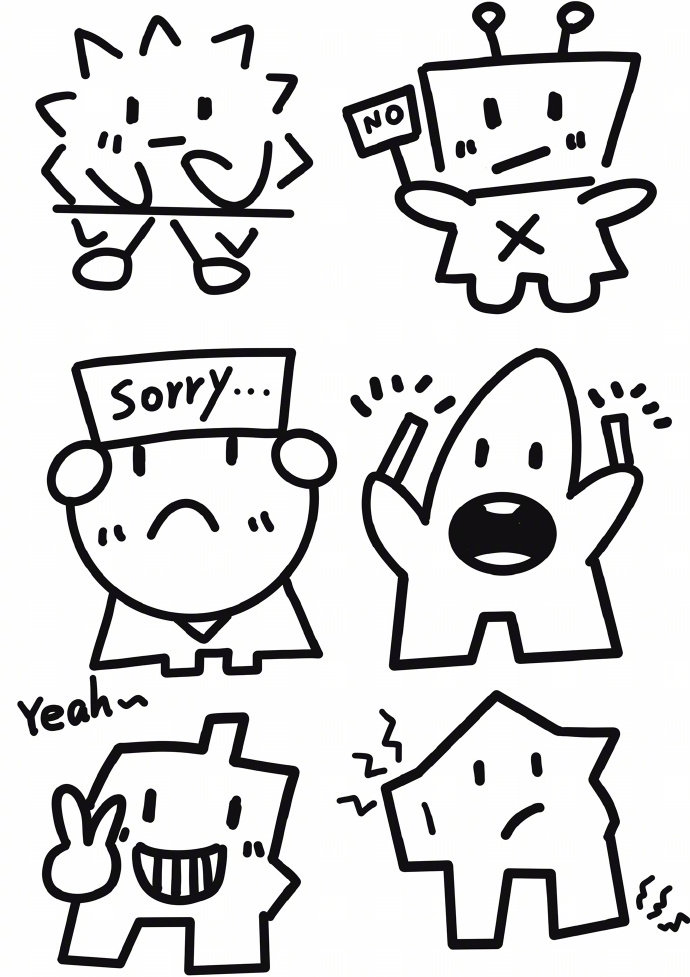 可爱的涂鸦简笔画 96齐齐的绘画