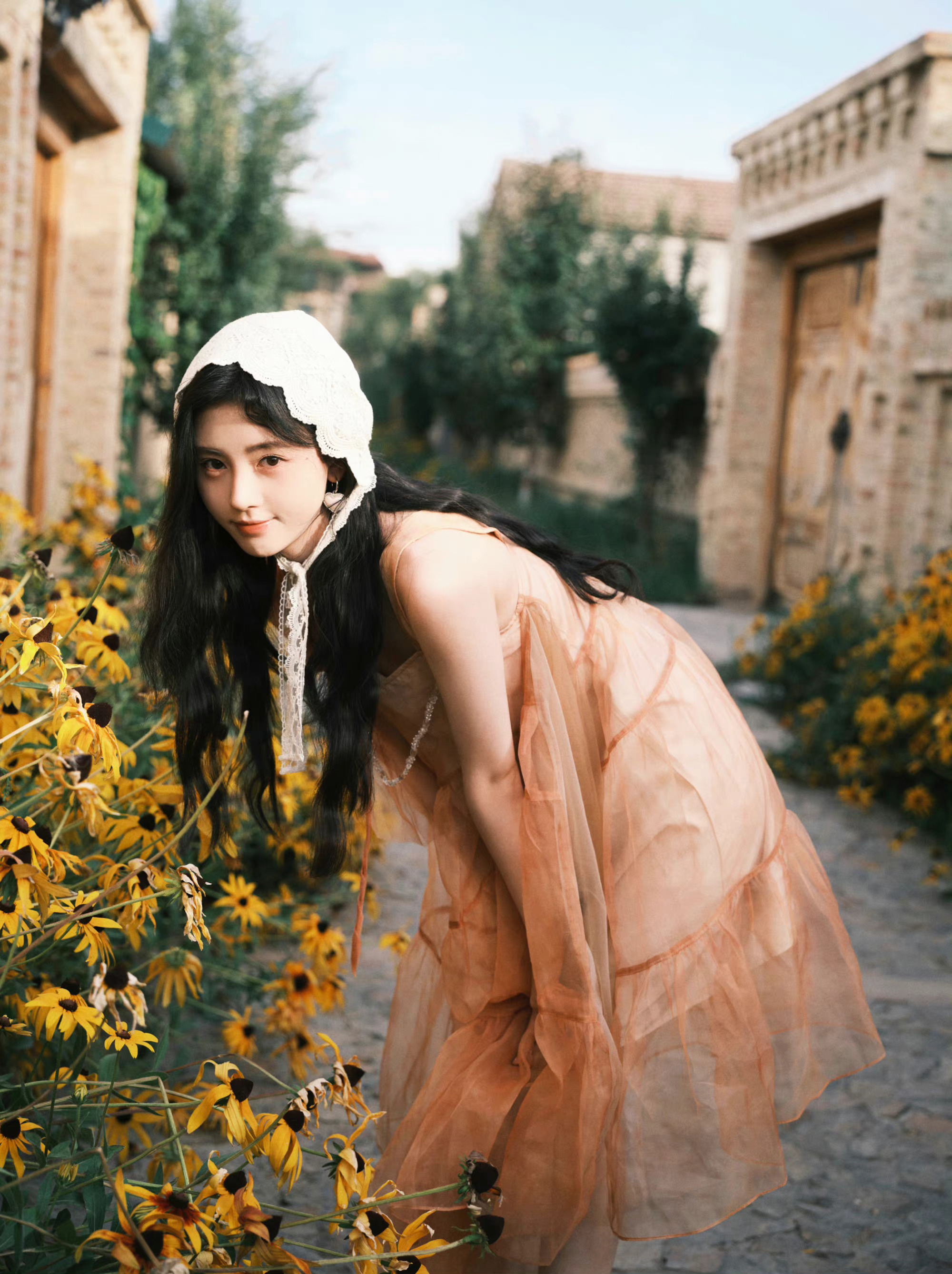 鞠婧祎夏末旅行随拍田园少女风的鞠姐真的好美好清新啊