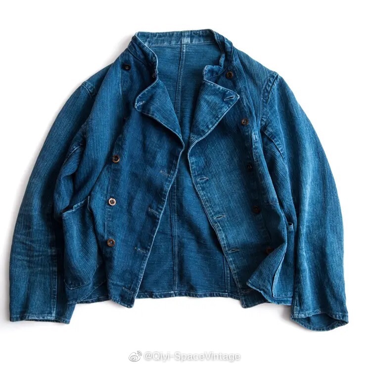 1920s French Army Indigo Linen Mechanic Jacket_高清图集_新浪网