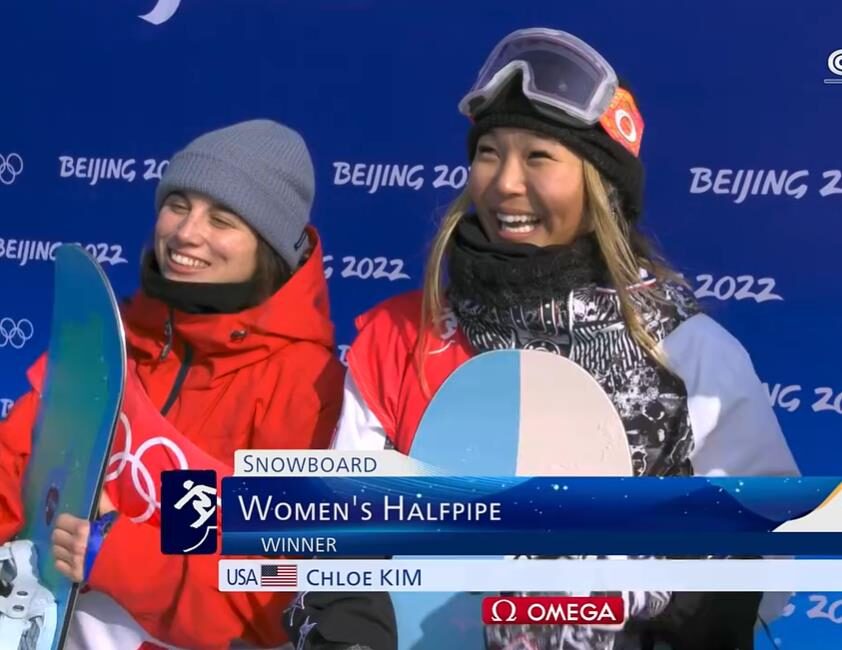 错失奖牌蔡雪桐第四美国女子u型池技巧夺冠谷爱凌现场加油