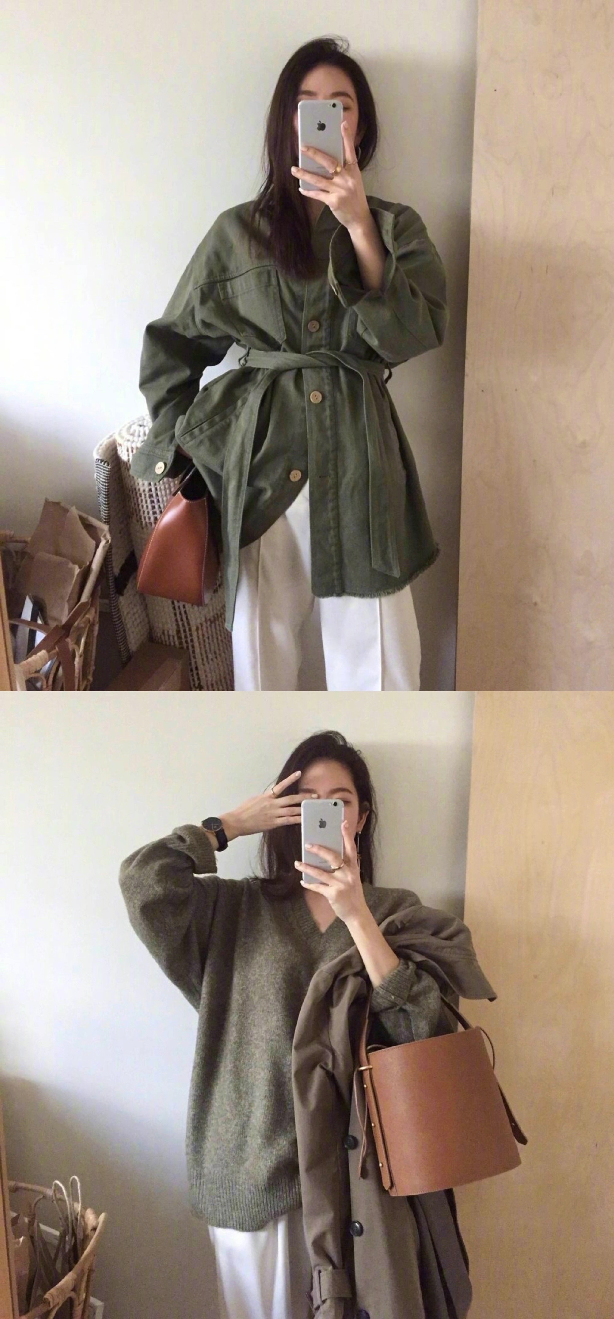 时尚博主的每日通勤自拍合集,秋日里深色系的气质穿搭参考