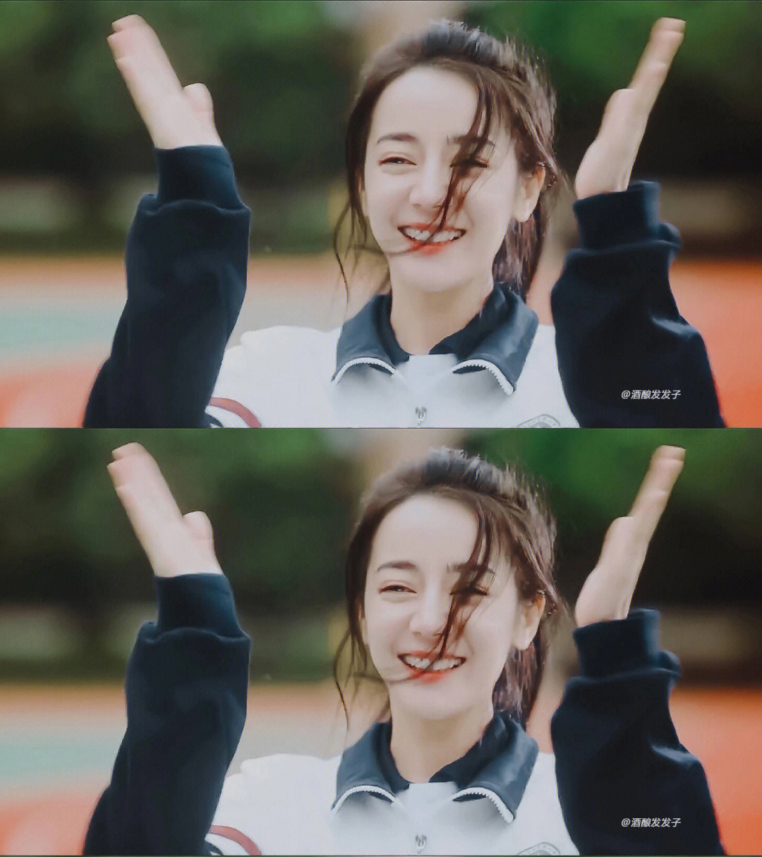 如果我的学生时代能够遇到像迪丽热巴穿校服都这么好看的美女