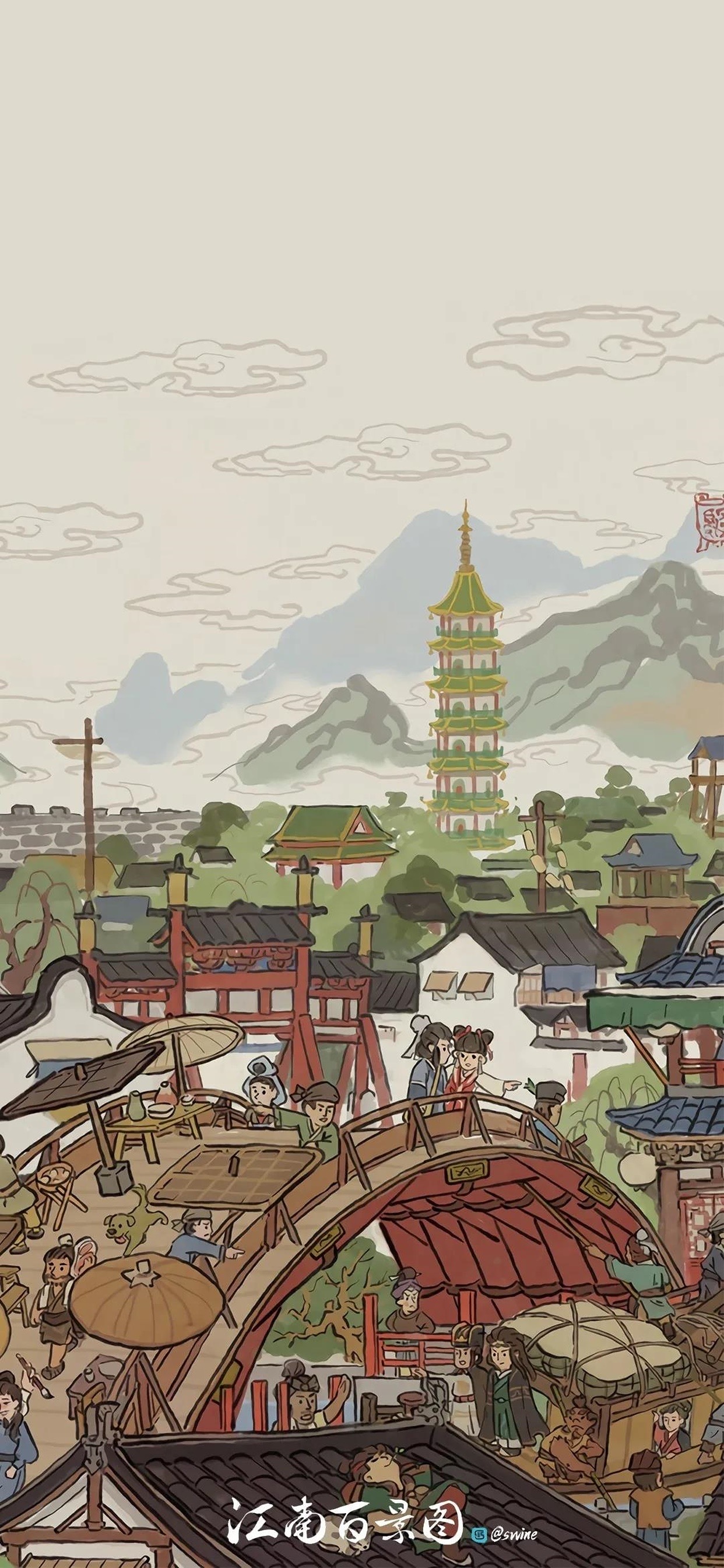 江南百景图手绘插画手机壁纸 你们最近有玩这个吗 高清图集 新浪网 江南百景图手绘插画手机壁纸 你们最近有玩这个吗 高清图集 新浪网