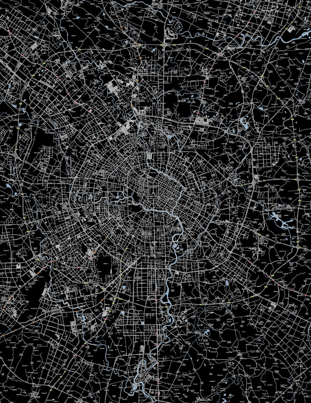 国内城市肌理分析图底图