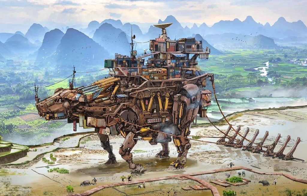 柴油朋克 机械风插画 | longquechen_高清图集_新浪网