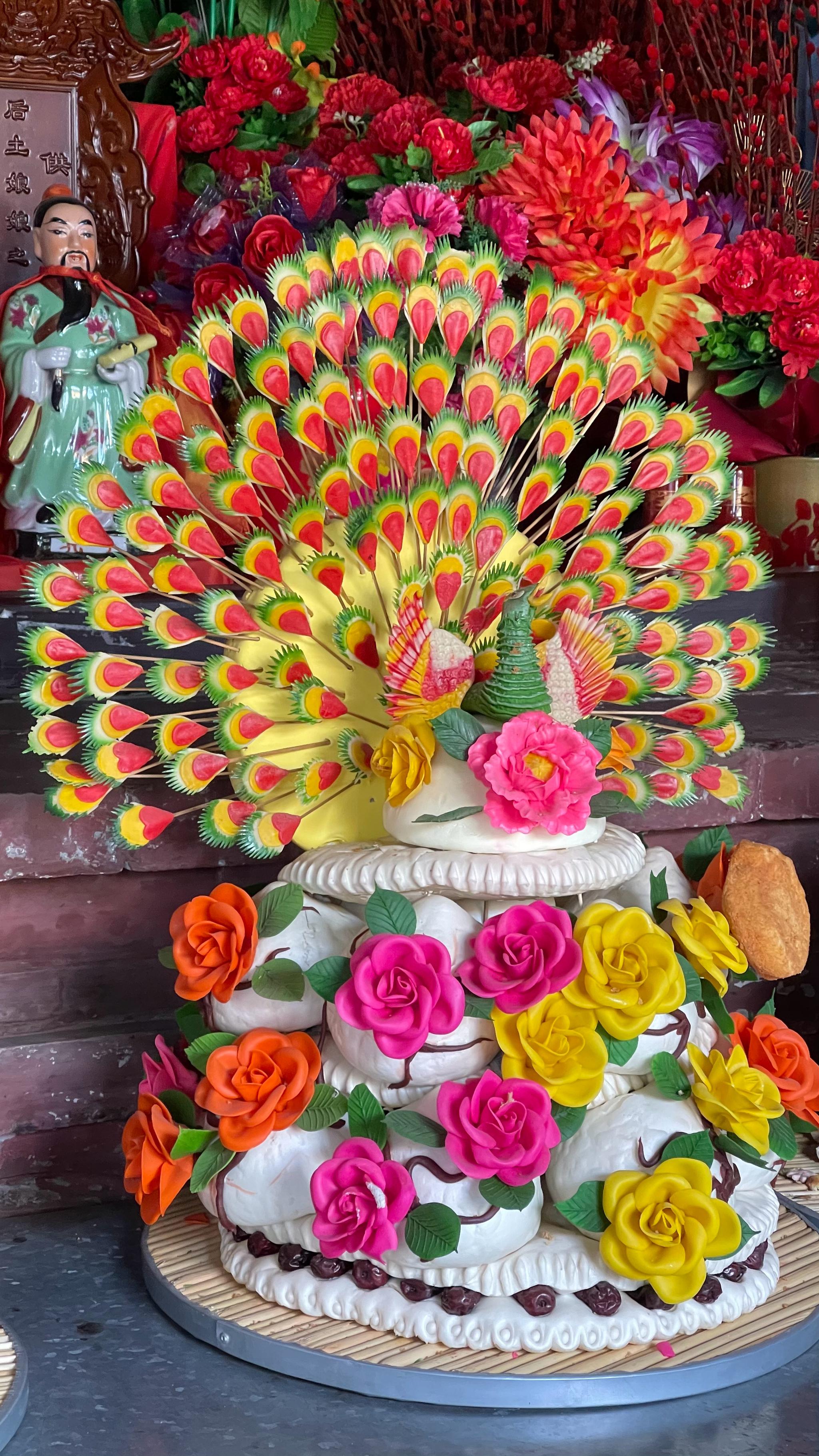 山西的面塑真好看,这个孔雀开屏还挺可爱的