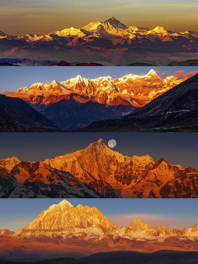 据说看到日照金山的人会幸运一整年!_高清图集_新浪网