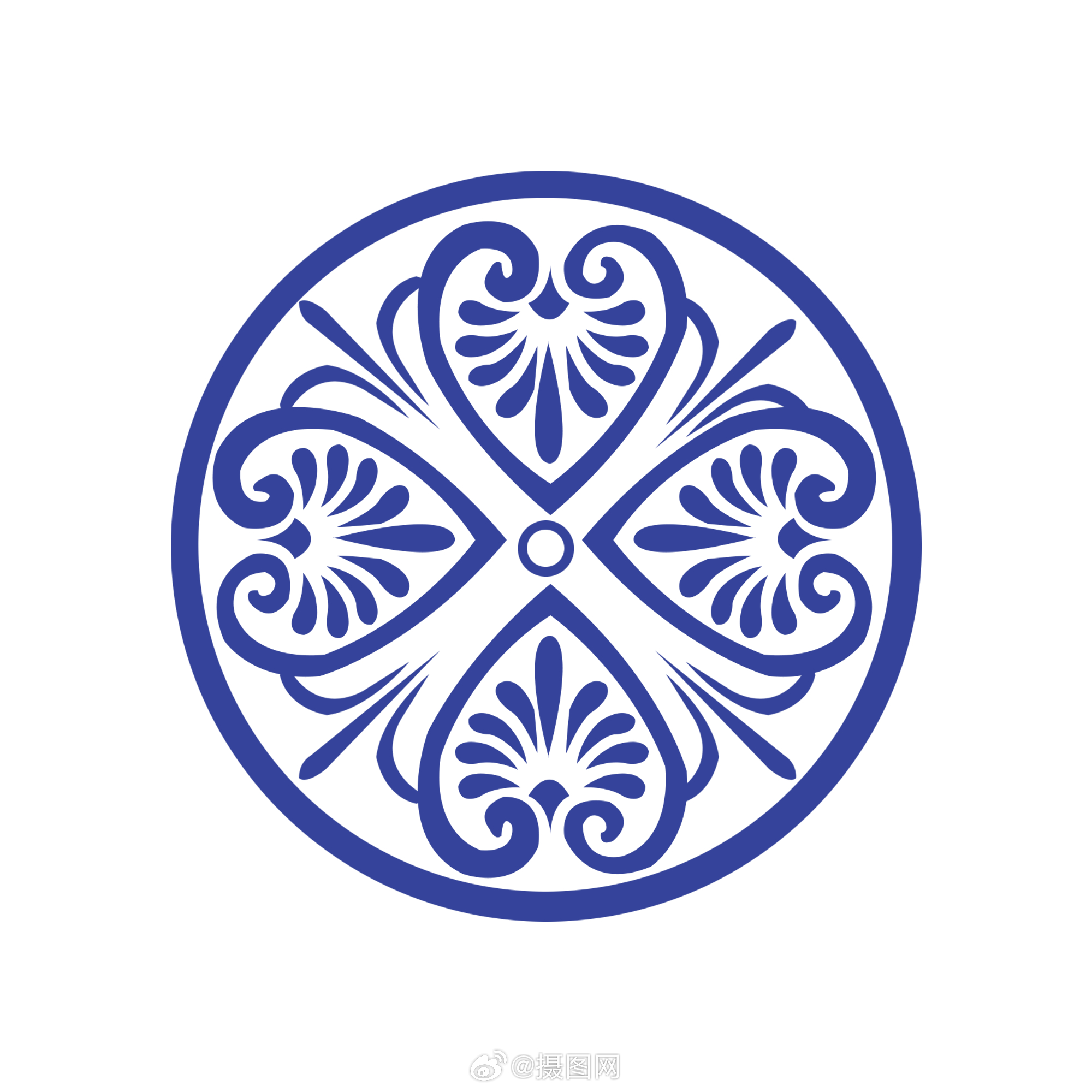 免抠素材|青花瓷中国风纹样图案设计 版权设计 by 摄图网……|纹样