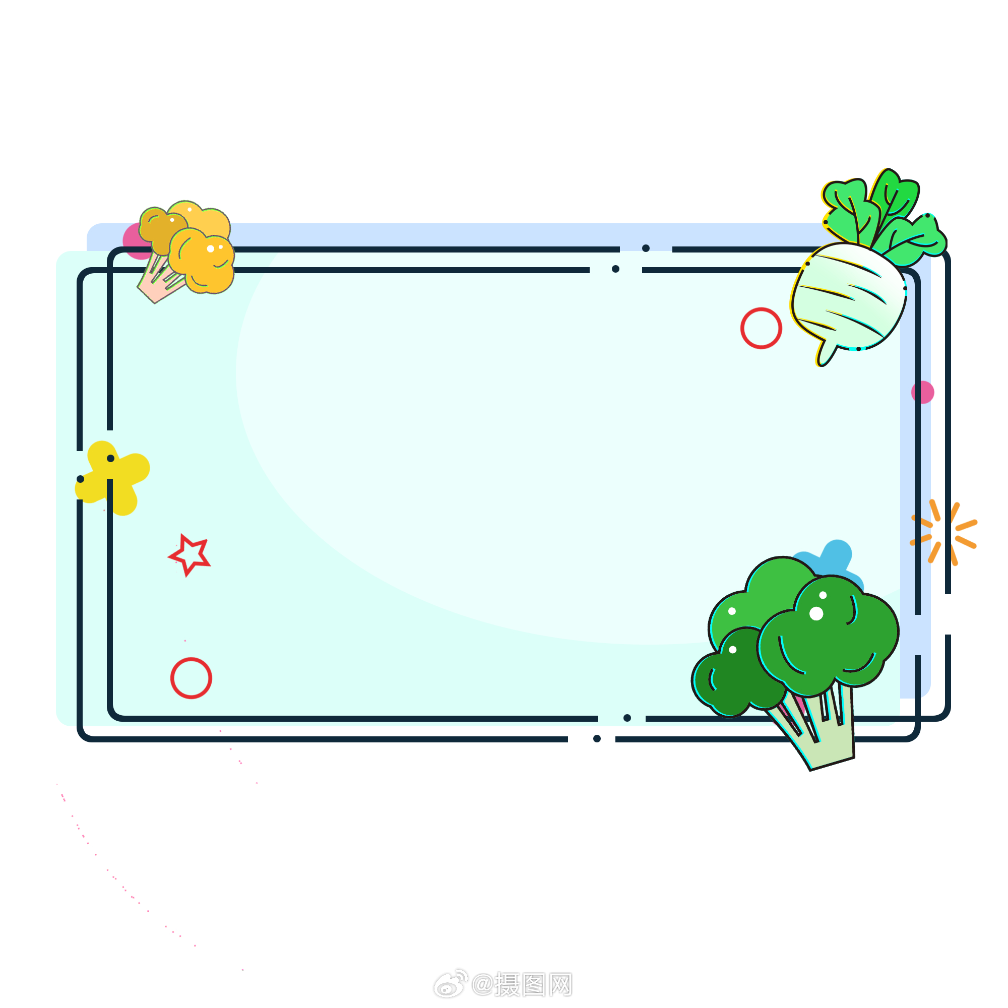 卡通夏日边框素材
