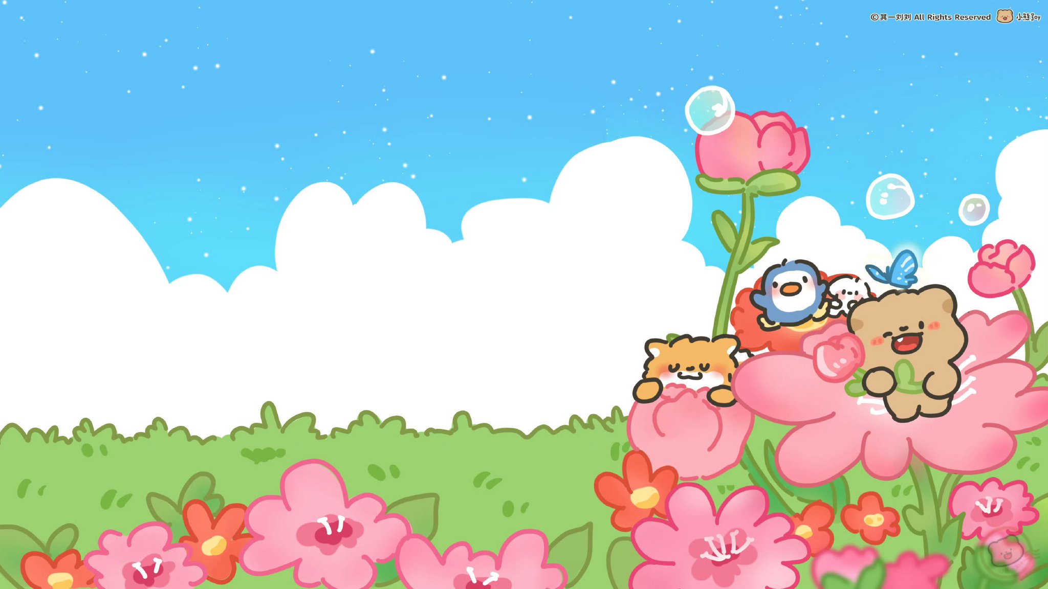 可爱小熊ipad电脑壁纸