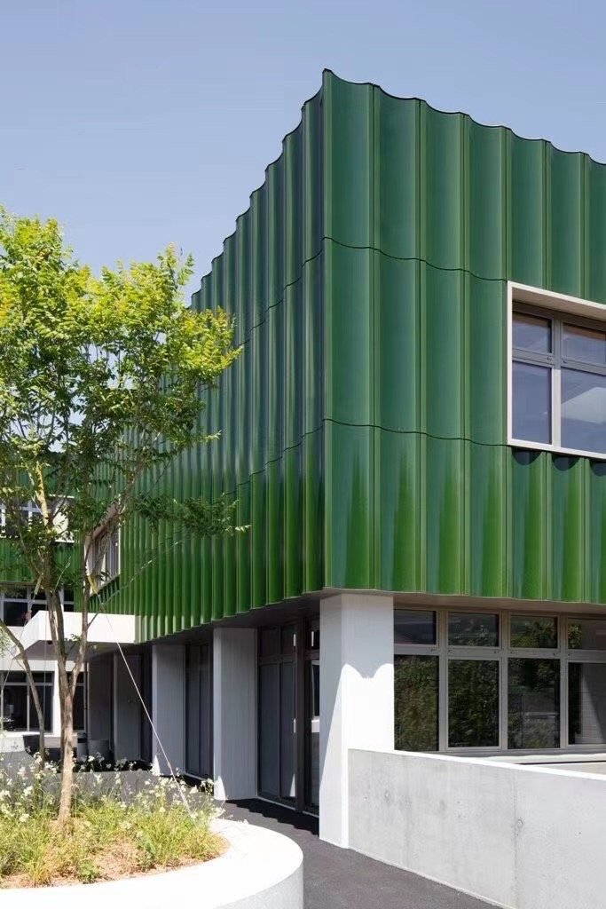 建筑外立面配色参考低调时尚的绿色