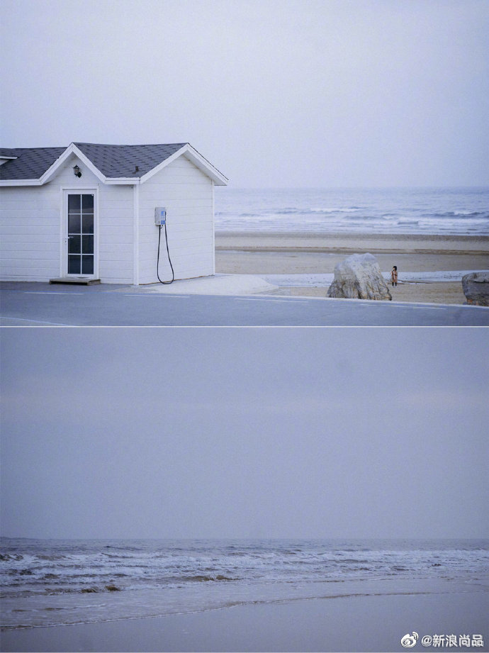 青岛的一座蓝色孤独便利店,在海边的小房子