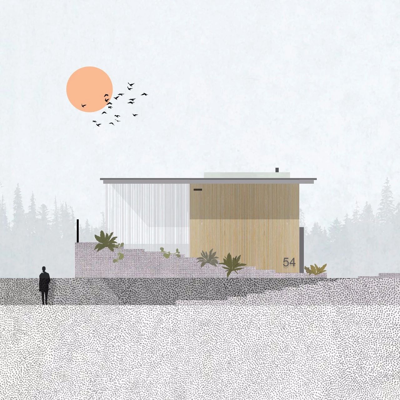 建筑拼贴风图面表达