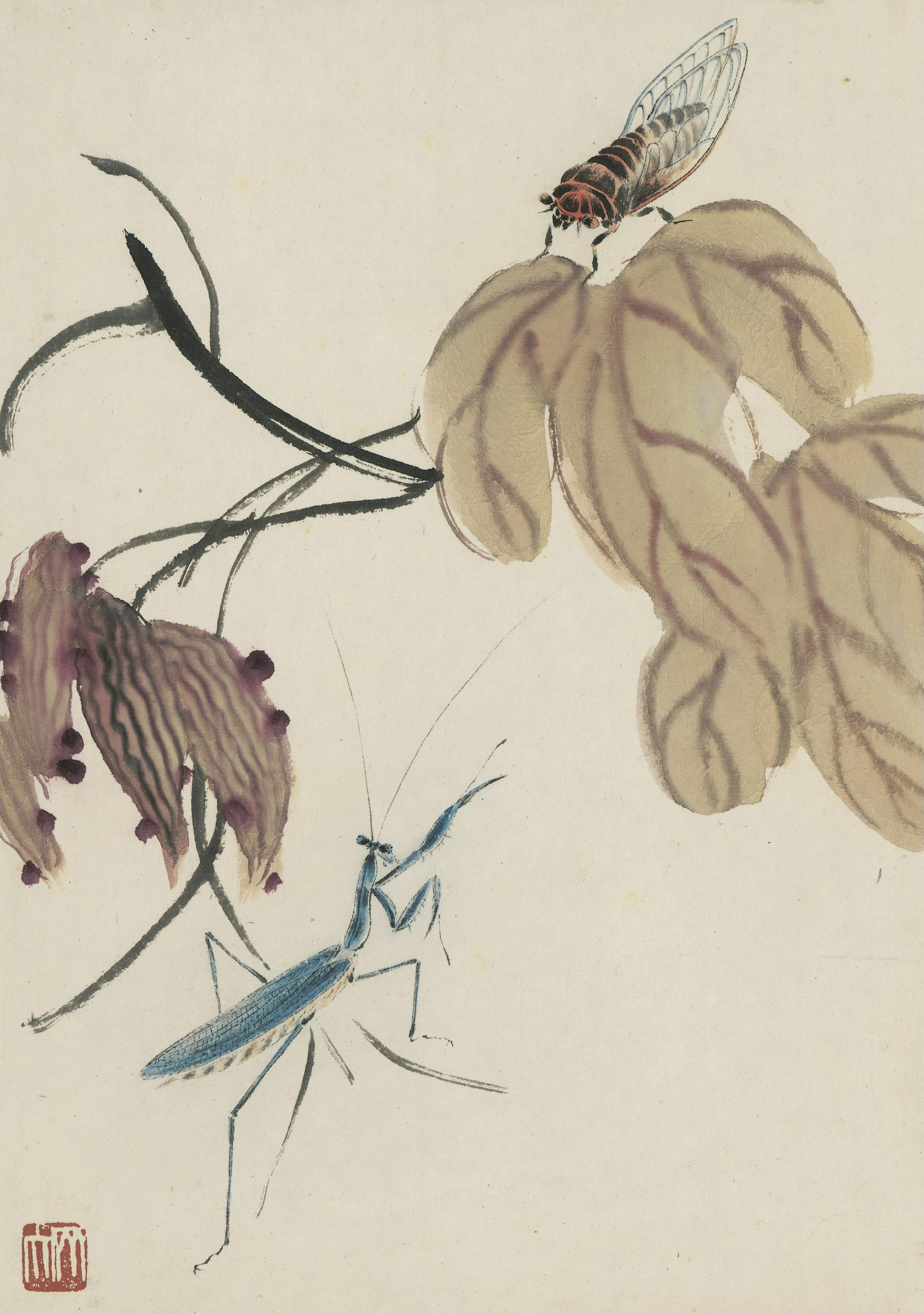 齐白石笔下的国画小品,简练生动,趣味横生!_高清图集_新浪网