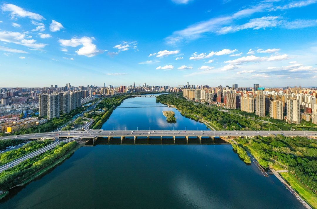 夏日里,俯瞰沈阳浑河两岸_高清图集_新浪网