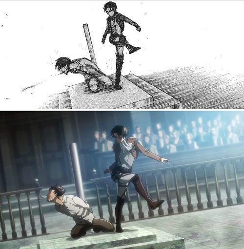 兵长再次踢艾伦!且踢且珍惜吧……_高清图集_新浪网